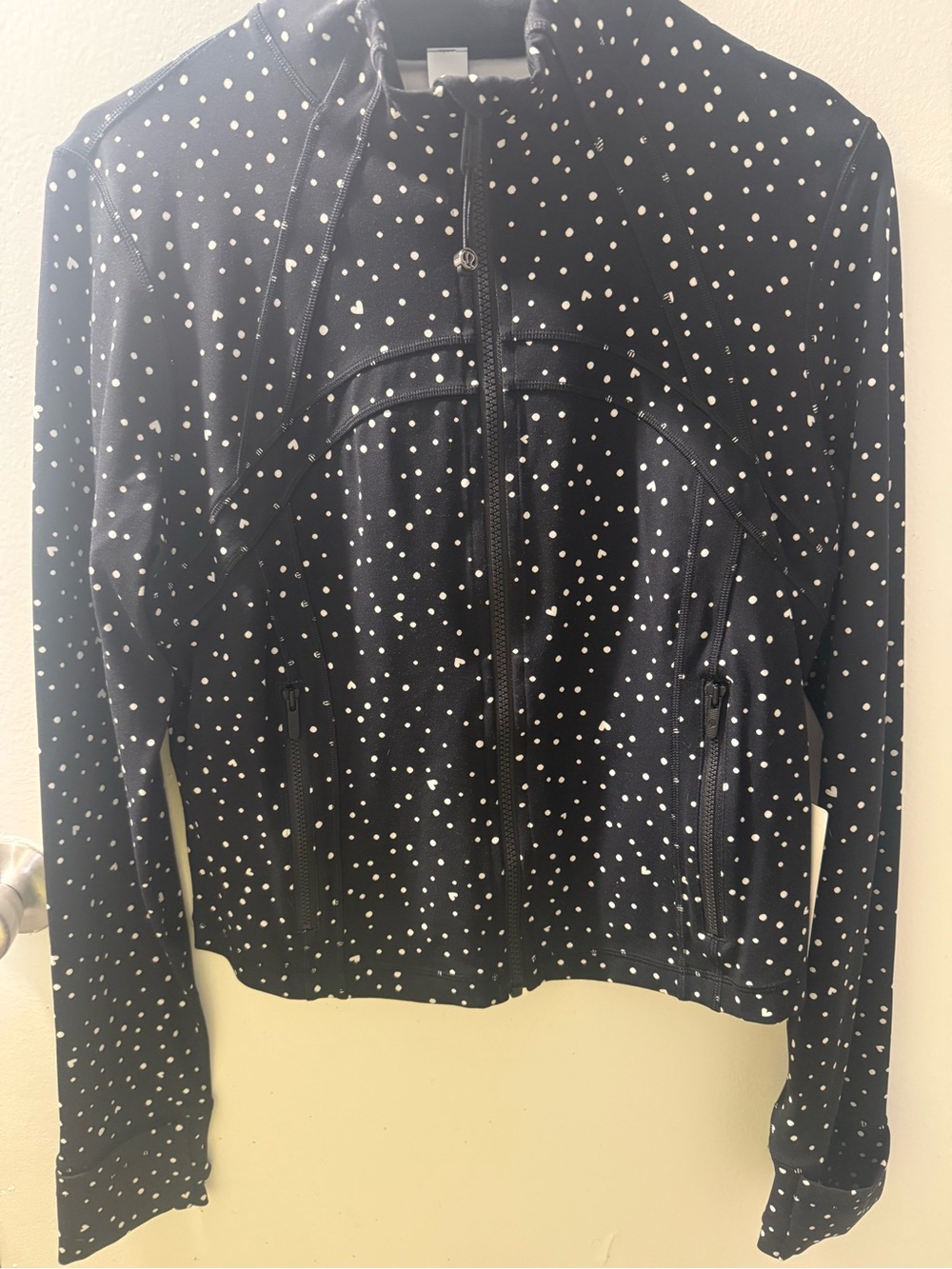 Lululemon Define Black Polka Dot Zip-Up Women's Jacket